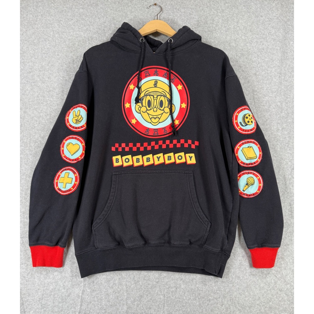 Logic Large Bobby Boy Hoodie COADM Rap Merch Cotton Graphic Sleeve Patches